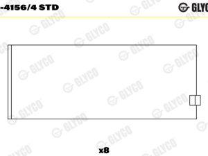 Cuzineti biela GLYCO 71-4156/4 STD – FORD | AutoRival