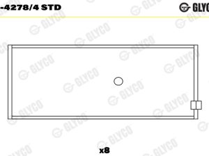 Cuzineti biela GLYCO 71-4278/4 STD – FORD | AutoRival