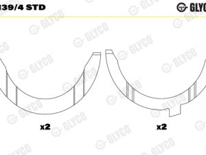 Saiba distantier arbore cotit GLYCO A139/4 STD – FORD | AutoRival