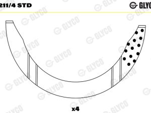 Saiba distantier arbore cotit GLYCO A211/4 STD – FORD | AutoRival