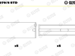 Cuzineti arbore cotit GLYCO H079/5 STD – FORD | AutoRival