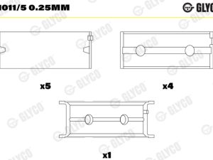 Cuzineti arbore cotit GLYCO H1011/5 0.25mm – FORD | AutoRival