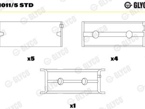 Cuzineti arbore cotit GLYCO H1011/5 STD – FORD | AutoRival