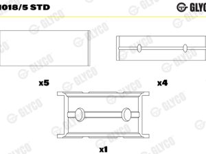 Cuzineti arbore cotit GLYCO H1018/5 STD – FORD | AutoRival