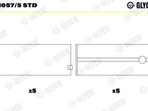 Cuzineti arbore cotit GLYCO H1057/5 STD – FORD | AutoRival