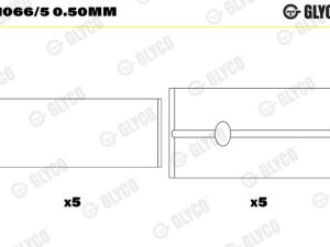 Cuzineti arbore cotit GLYCO H1066/5 0.50mm – FORD | AutoRival