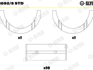 Cuzineti arbore cotit GLYCO H1092/5 STD – FORD | AutoRival