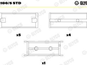 Cuzineti arbore cotit GLYCO H1100/5 STD – FORD | AutoRival