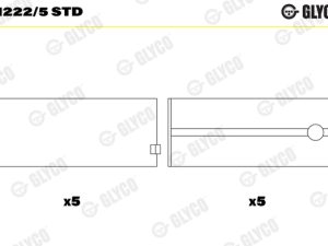 Cuzineti arbore cotit GLYCO H1222/5 STD – FORD | AutoRival