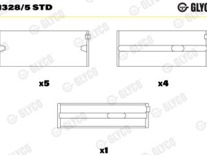 Cuzineti arbore cotit GLYCO H1328/5 STD – FORD | AutoRival