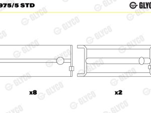 Cuzineti arbore cotit GLYCO H975/5 STD – FORD | AutoRival