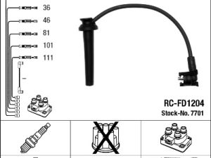 Set cablaj aprindere NGK 7701 – FORD | AutoRival