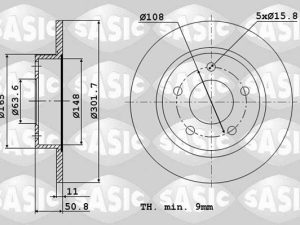 Disc frana SASIC 6106143 – FORD | AutoRival