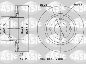 Disc frana SASIC 6106150 – FORD | AutoRival