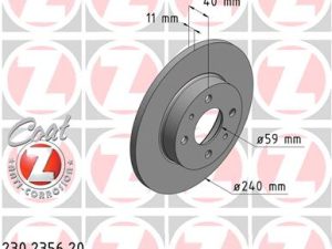 Disc frana ZIMMERMANN 230.2356.20 – FORD | AutoRival