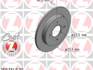 Disc frana ZIMMERMANN 250.1340.20 – FORD | AutoRival