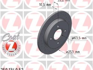 Disc frana ZIMMERMANN 250.1340.52 – FORD | AutoRival