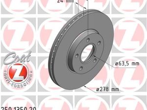 Disc frana ZIMMERMANN 250.1350.20 – FORD | AutoRival