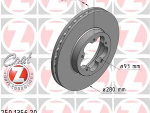 Disc frana ZIMMERMANN 250.1356.20 – FORD | AutoRival