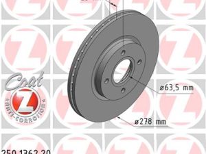 Disc frana ZIMMERMANN 250.1362.20 – FORD | AutoRival