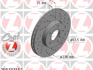 Disc frana ZIMMERMANN 250.1371.52 – FORD | AutoRival