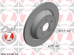 Disc frana ZIMMERMANN 250.1378.20 – FORD | AutoRival