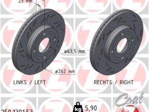 Disc frana ZIMMERMANN 250.1391.53 – FORD | AutoRival