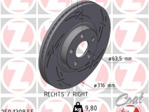 Disc frana ZIMMERMANN 250.1398.55 – FORD | AutoRival