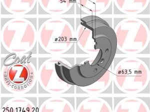 Tambur frana ZIMMERMANN 250.1749.20 – FORD | AutoRival