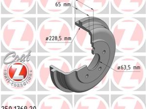 Tambur frana ZIMMERMANN 250.1769.20 – FORD | AutoRival