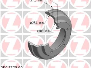 Tambur frana ZIMMERMANN 250.1773.00 – FORD | AutoRival