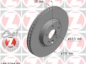 Disc frana ZIMMERMANN 610.3711.20 – FORD | AutoRival