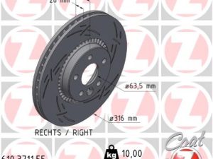 Disc frana ZIMMERMANN 610.3711.55 – FORD | AutoRival