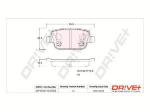 Set placute frana DRIVE DP1010.10.0168 – FORD | AutoRival