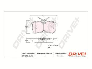 Set placute frana DRIVE DP1010.10.0816 – FORD | AutoRival