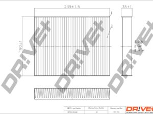Filtru aer habitaclu DRIVE DP1110.12.0040 – FORD | AutoRival