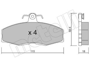 Set placute frana METELLI 22-0039-0 – FORD | AutoRival