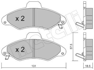 Set placute frana METELLI 22-0071-1 – FORD | AutoRival
