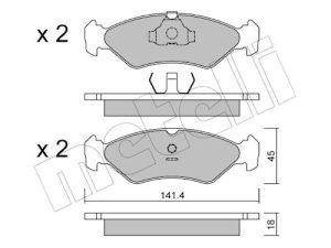Set placute frana METELLI 22-0073-0 – FORD | AutoRival