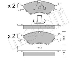 Set placute frana METELLI 22-0093-0 – FORD | AutoRival