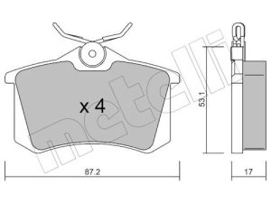 Set placute frana METELLI 22-0100-1 – FORD | AutoRival