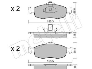 Set placute frana METELLI 22-0146-0 – FORD | AutoRival