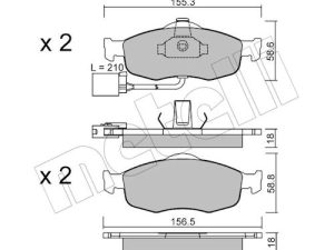 Set placute frana METELLI 22-0146-1 – FORD | AutoRival