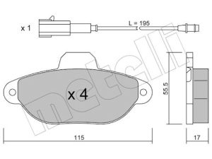 Set placute frana METELLI 22-0159-2 – FORD | AutoRival