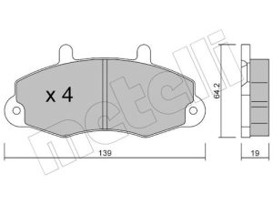 Set placute frana METELLI 22-0194-0 – FORD | AutoRival