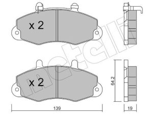 Set placute frana METELLI 22-0194-1 – FORD | AutoRival