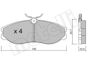 Set placute frana METELLI 22-0198-0 – FORD | AutoRival