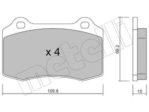 Set placute frana METELLI 22-0251-2 – FORD | AutoRival