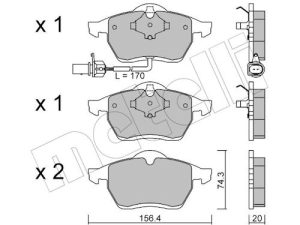 Set placute frana METELLI 22-0279-1 – FORD | AutoRival