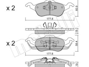Set placute frana METELLI 22-0291-0 – FORD | AutoRival